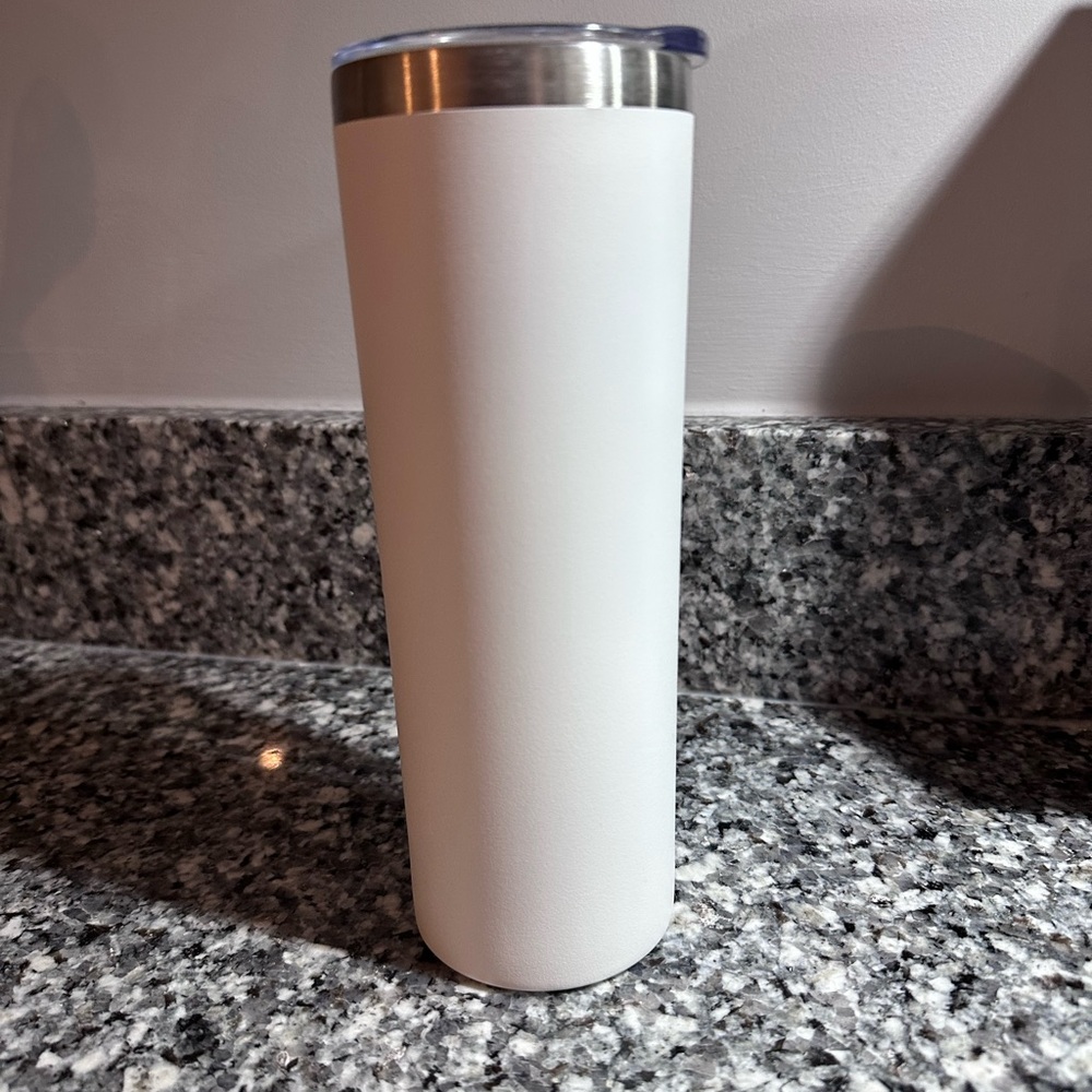 White Stainless Steel Tumbler
